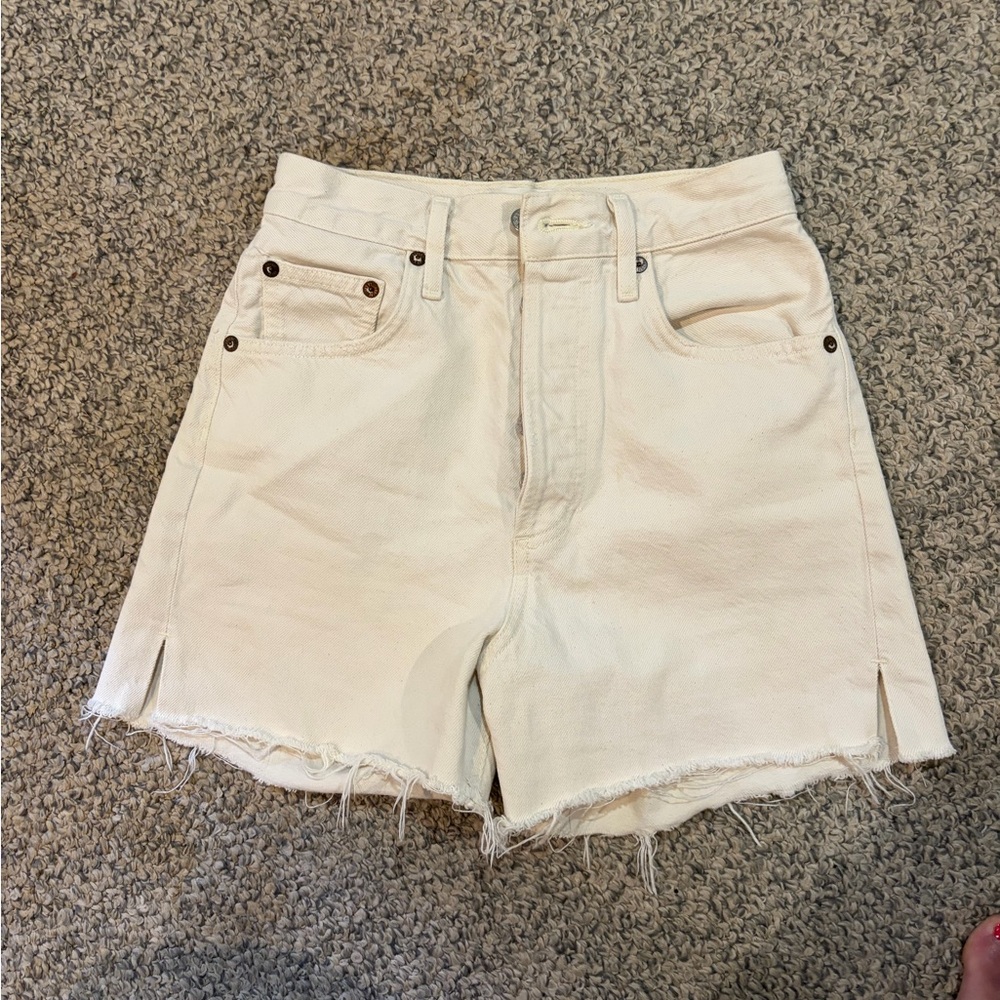 Agolde Denim Shorts - Cream